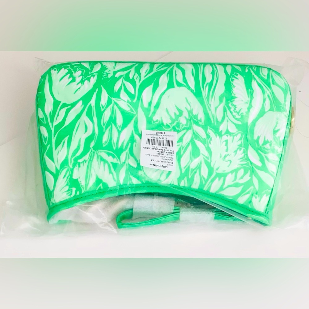 Lilly Pulitzer Tamara Shoulder Bag-Fauna Green-Tulip To Tango-NWT In Package. - Picture 13 of 13